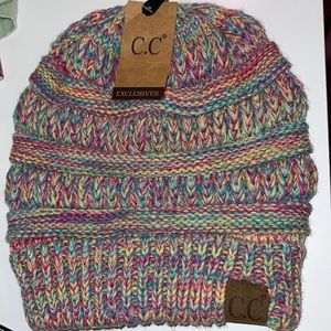 C.C hat , never worn , blue,yellow & pink !